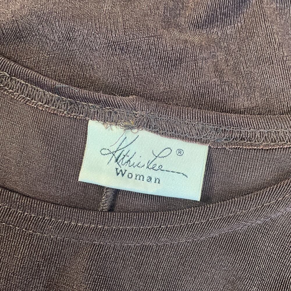 Vintage Casual Dress Plus Size 14W 16W Chocolate Brown Minimal Stretch T Shirt - Picture 8 of 12
